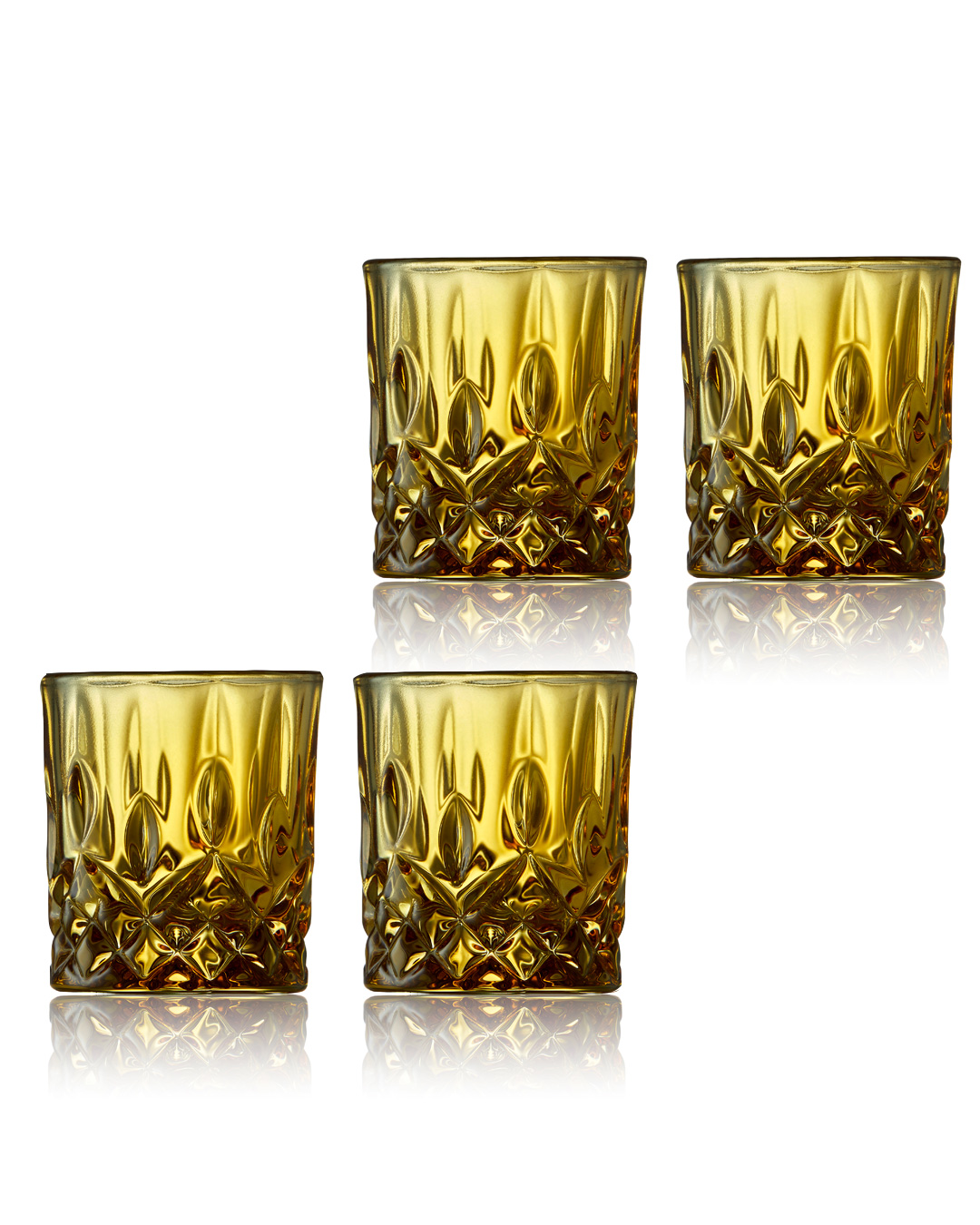 Farverige shotglas med facetslebet design