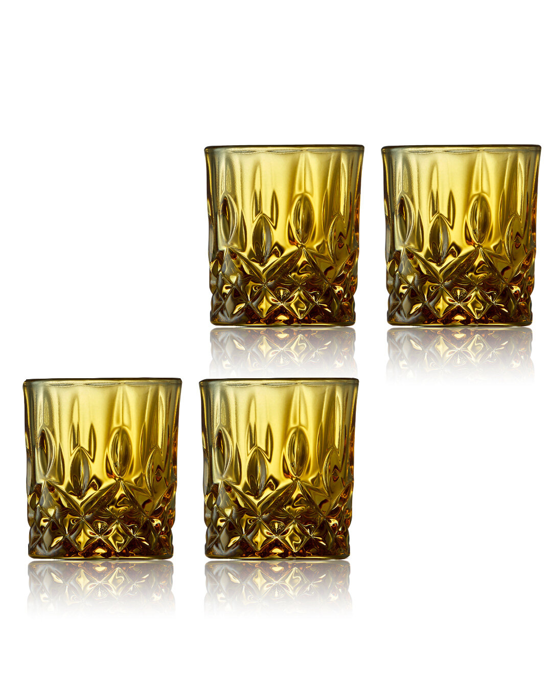 Farverige shotglas med facetslebet design