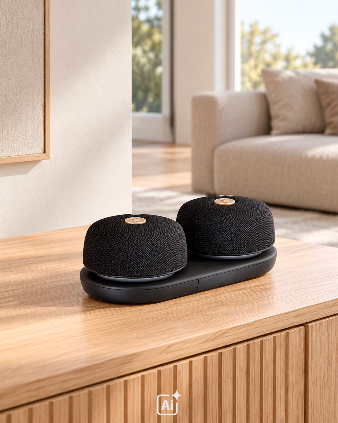 Trådløs stereo med smart opladning