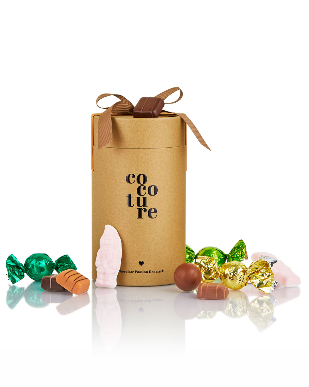 Elegant guldrør med chokolade og skumjulemænd- 250 g