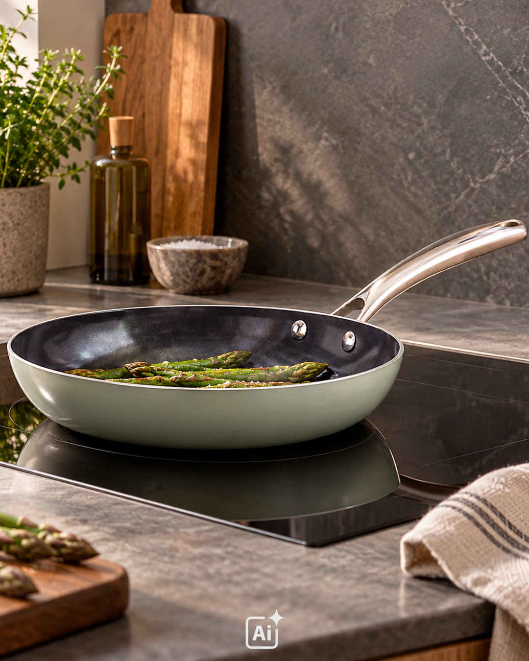Stegepande i moderne farve og holdbart design - 24 cm