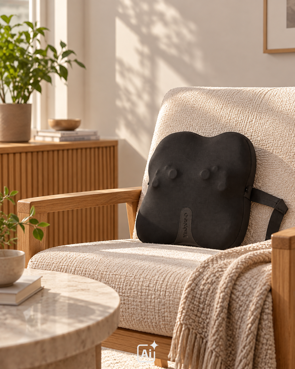 Kompakt massagekudde med värme