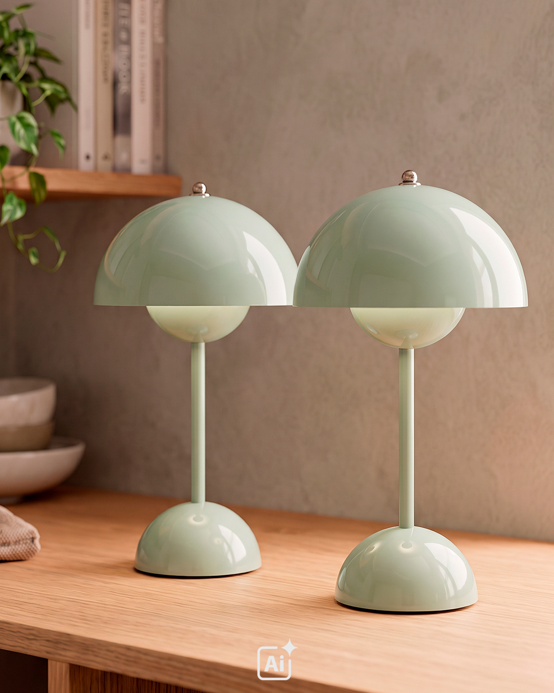 Ikonisk VP9 Flowerpot bordlampe - 2 stk