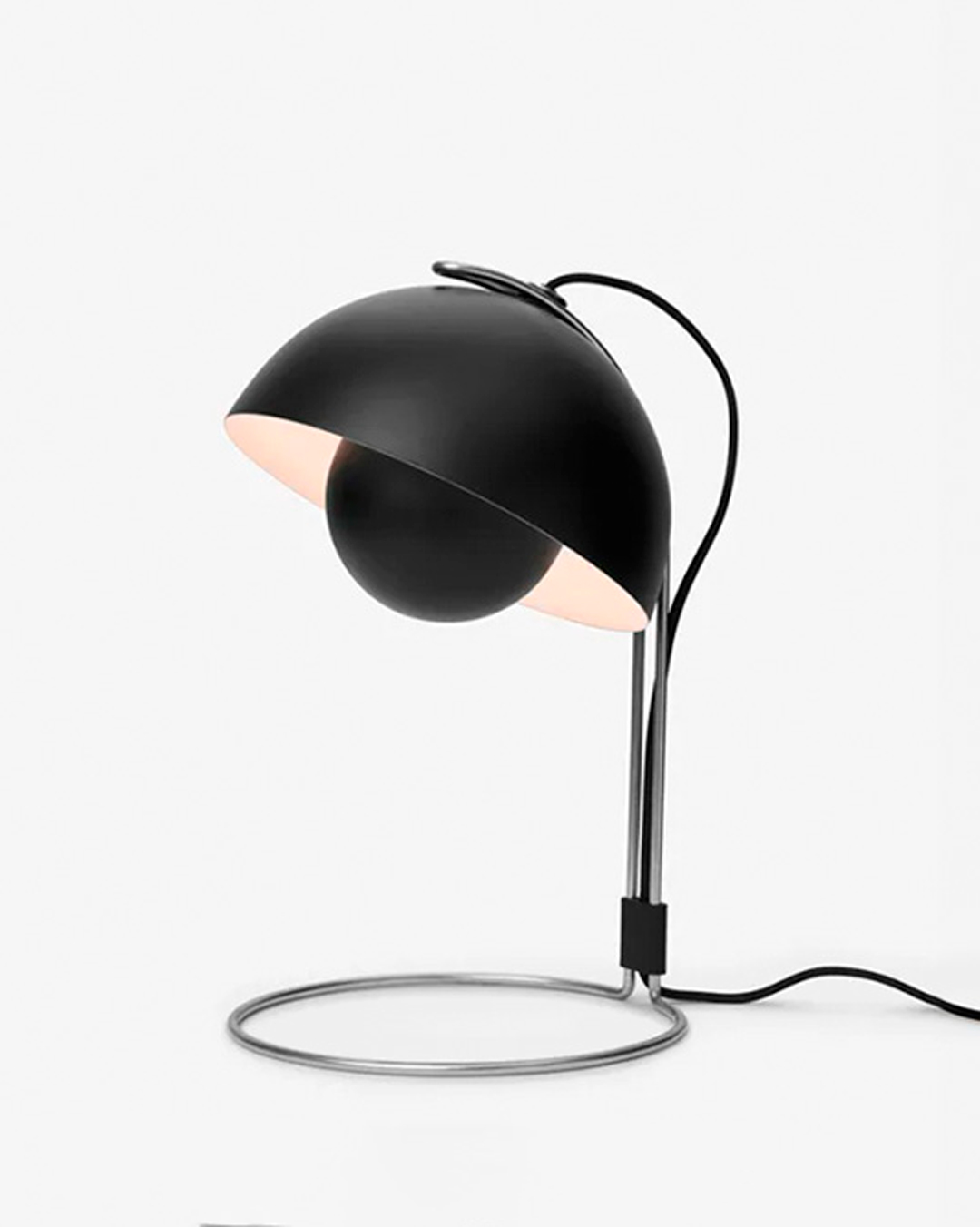 Flowerpot-bordlampe i mat sort