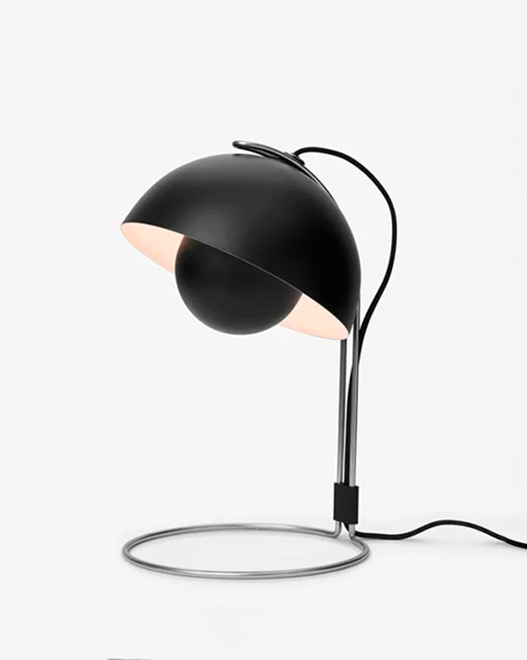 Flowerpot-bordlampe i mat sort