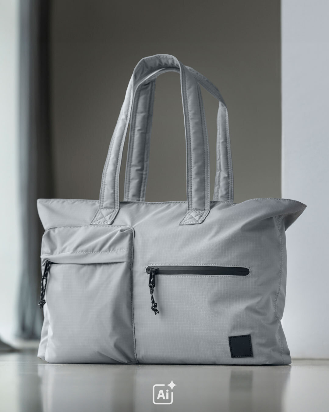 Rummelig shopper i genanvendte materialer