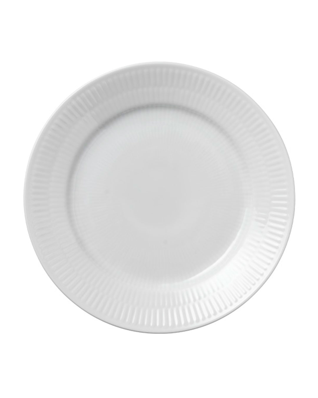 Elegant Hvid Riflet frokosttallerken - 19 cm - 2 stk