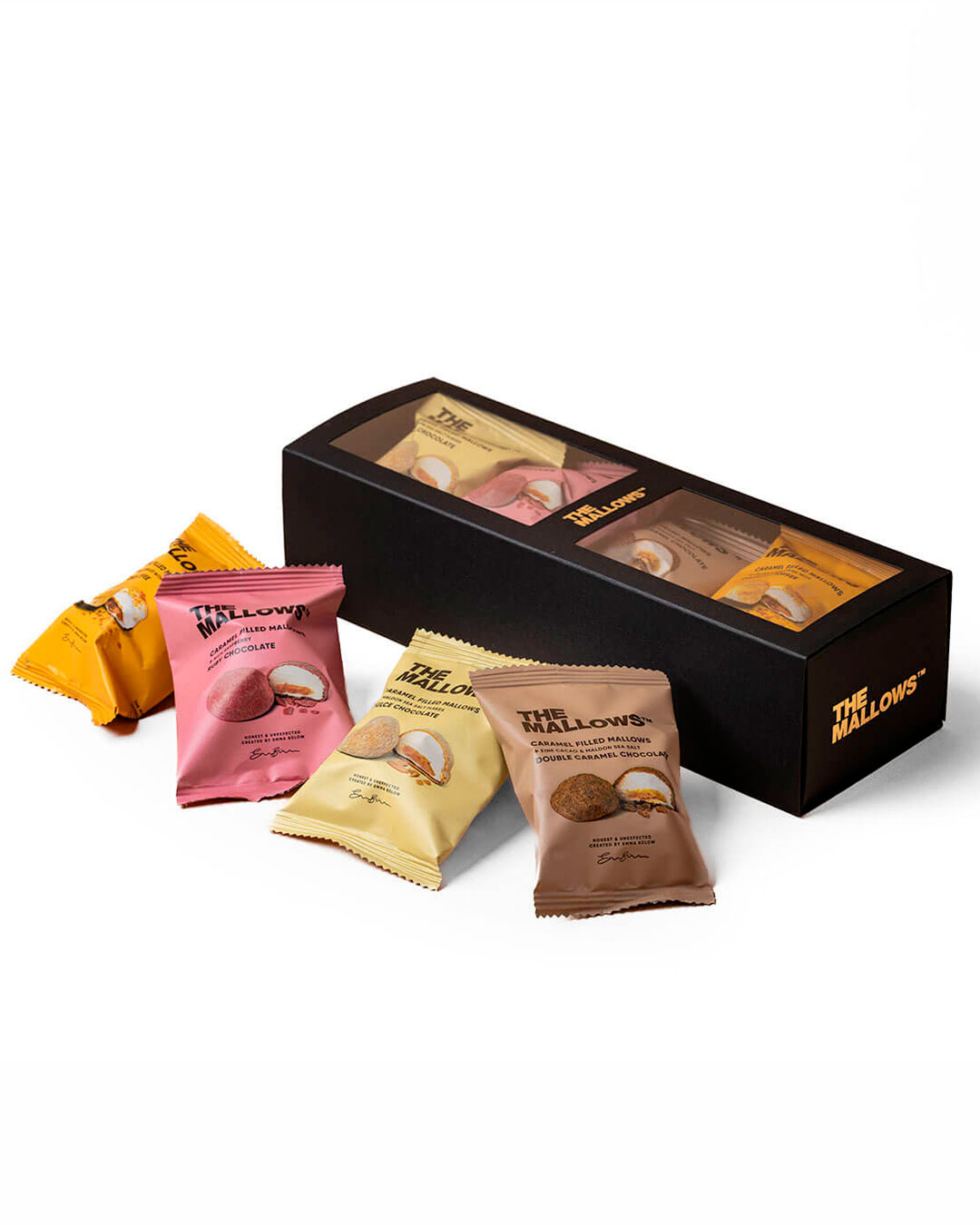 Fyldte mallows med karamel og chokolade - 118 g
