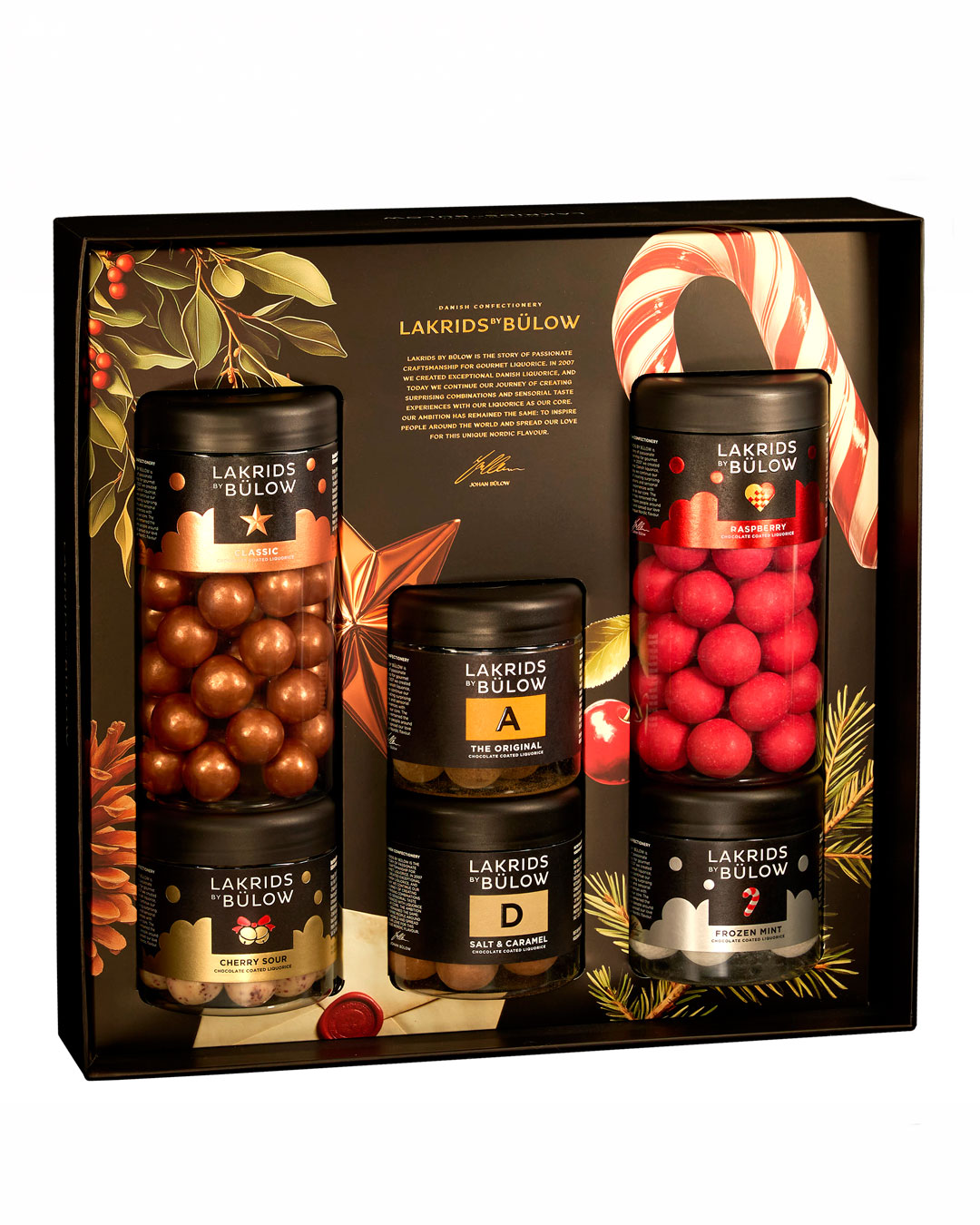 Gaveæske med seks varianter gourmetlakrids - 1.020 g