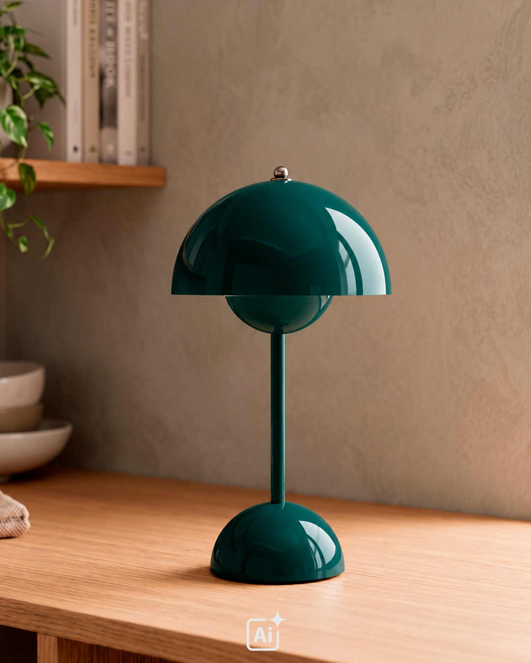Ikonisk og ledningsfri VP9 Flowerpot bordlampe