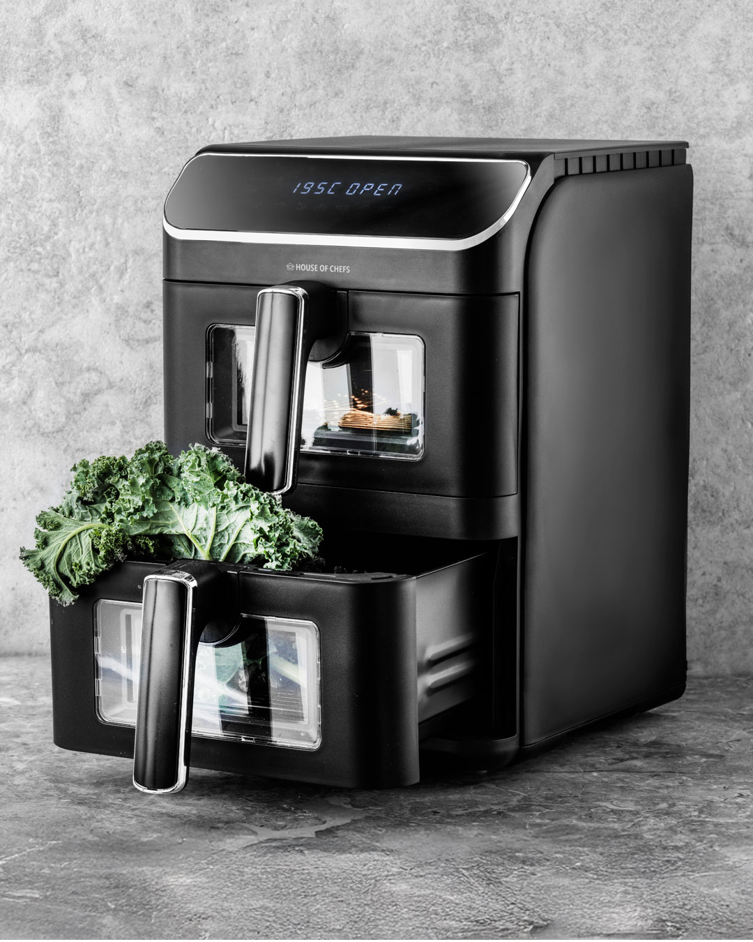 Effektiv airfryer med dobbelt kapacitet -11 L