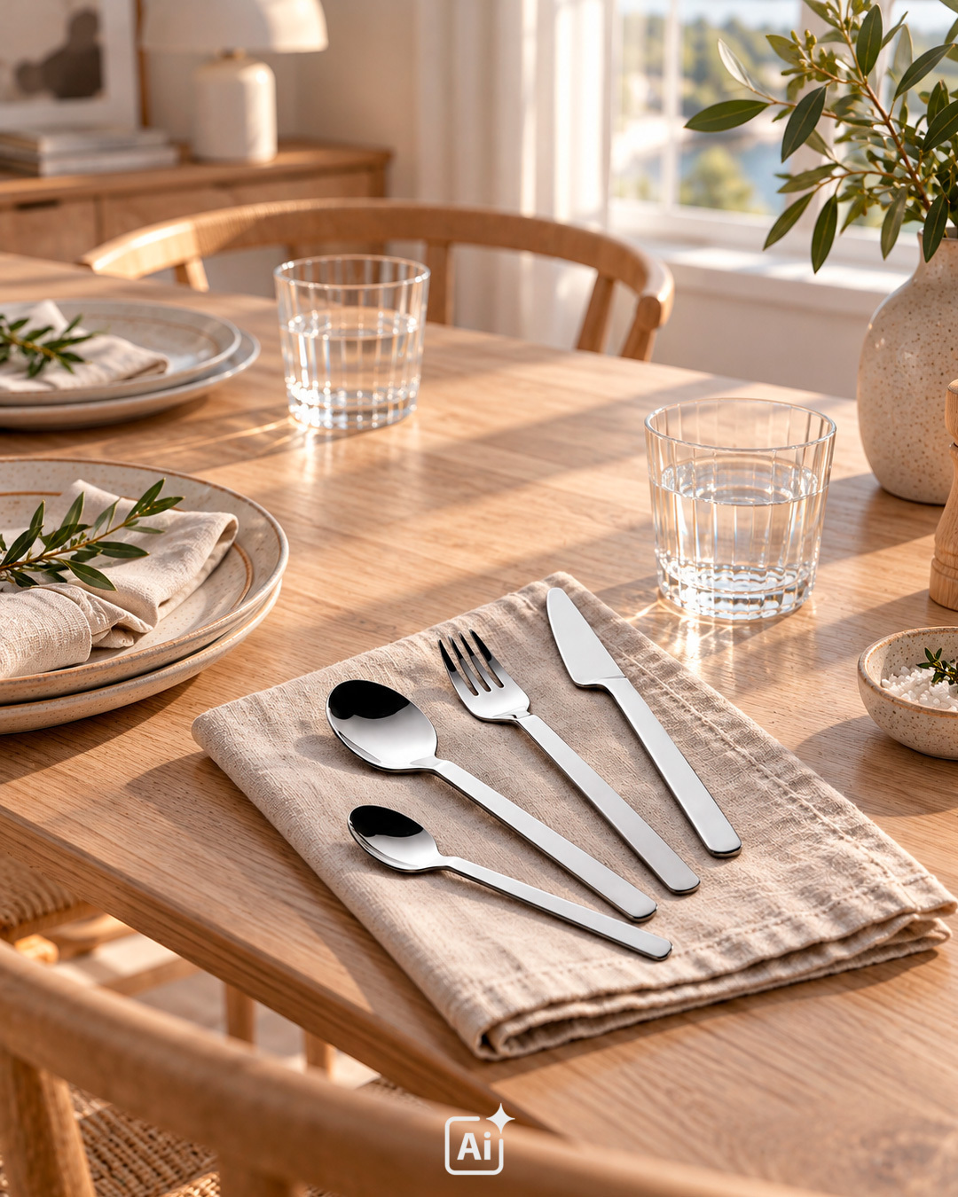 Elegant bestiksæt i tidløst design - 24 dele