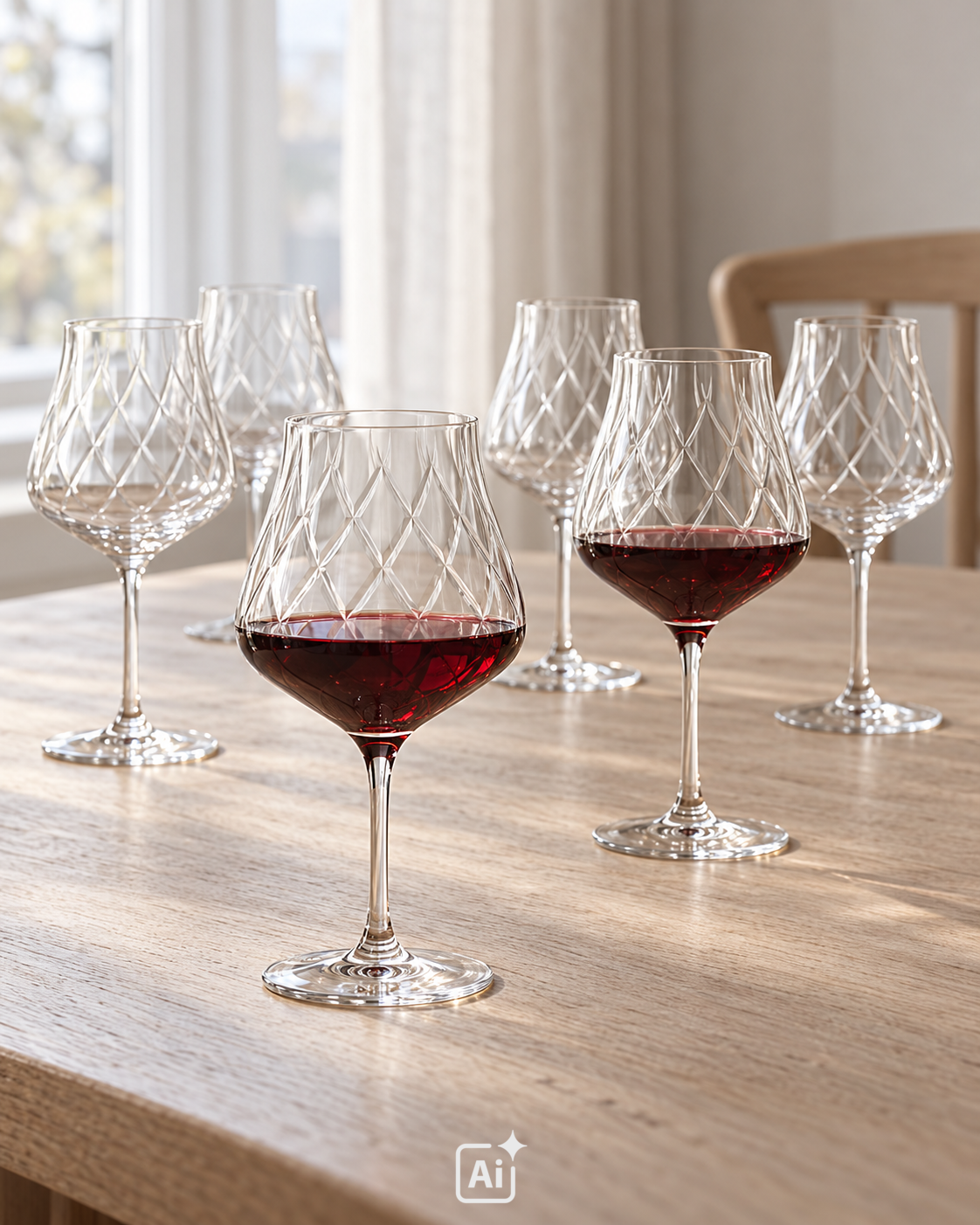 Elegante Glorious rødvinsglas - 6 stk