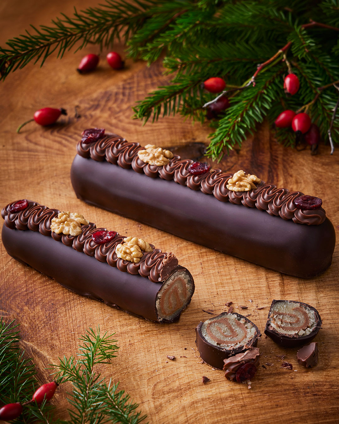Juleroulade med marcipan og nougat - 200 g