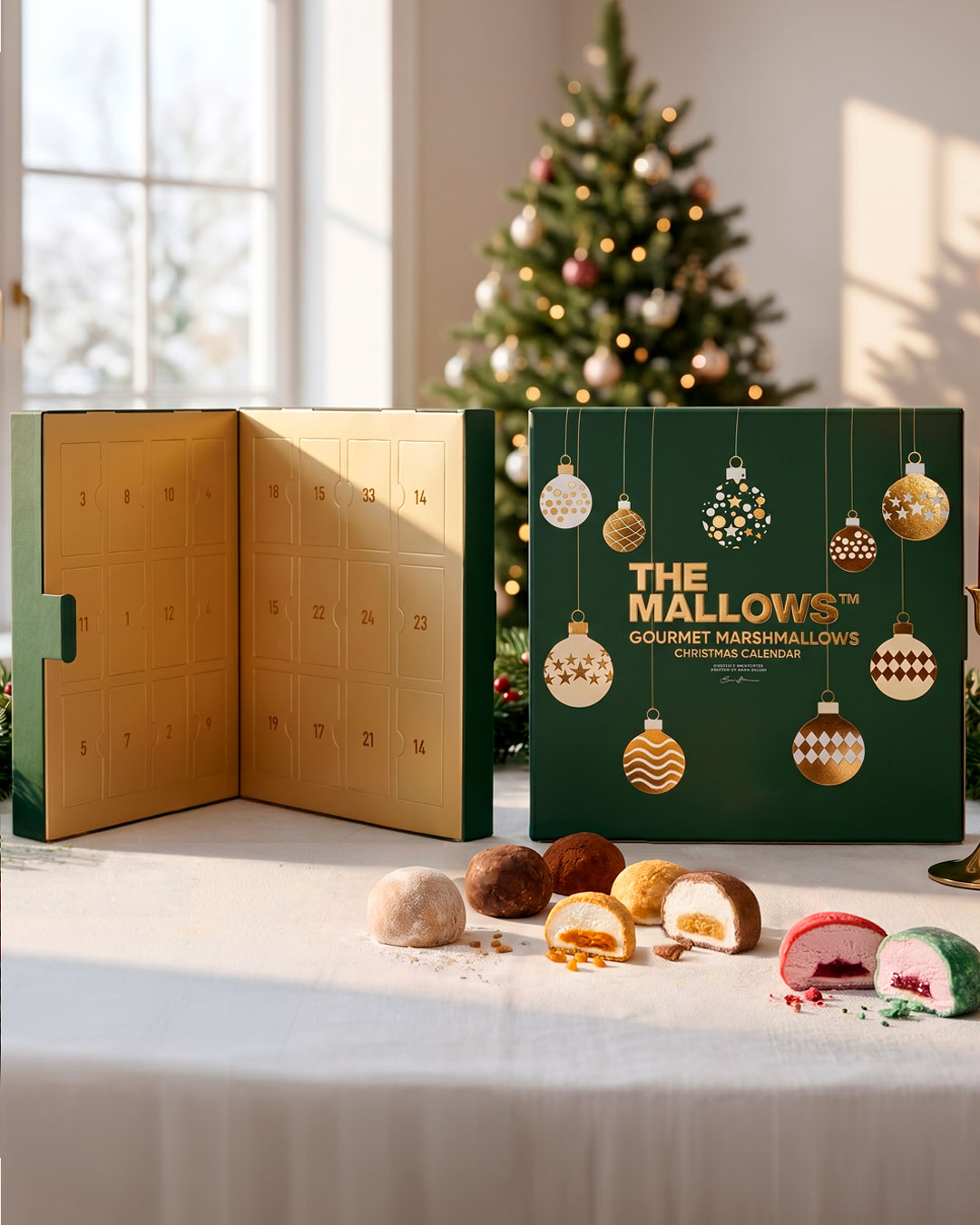 Smagfuld julekalender med 24 gourmetmallows - 288 g