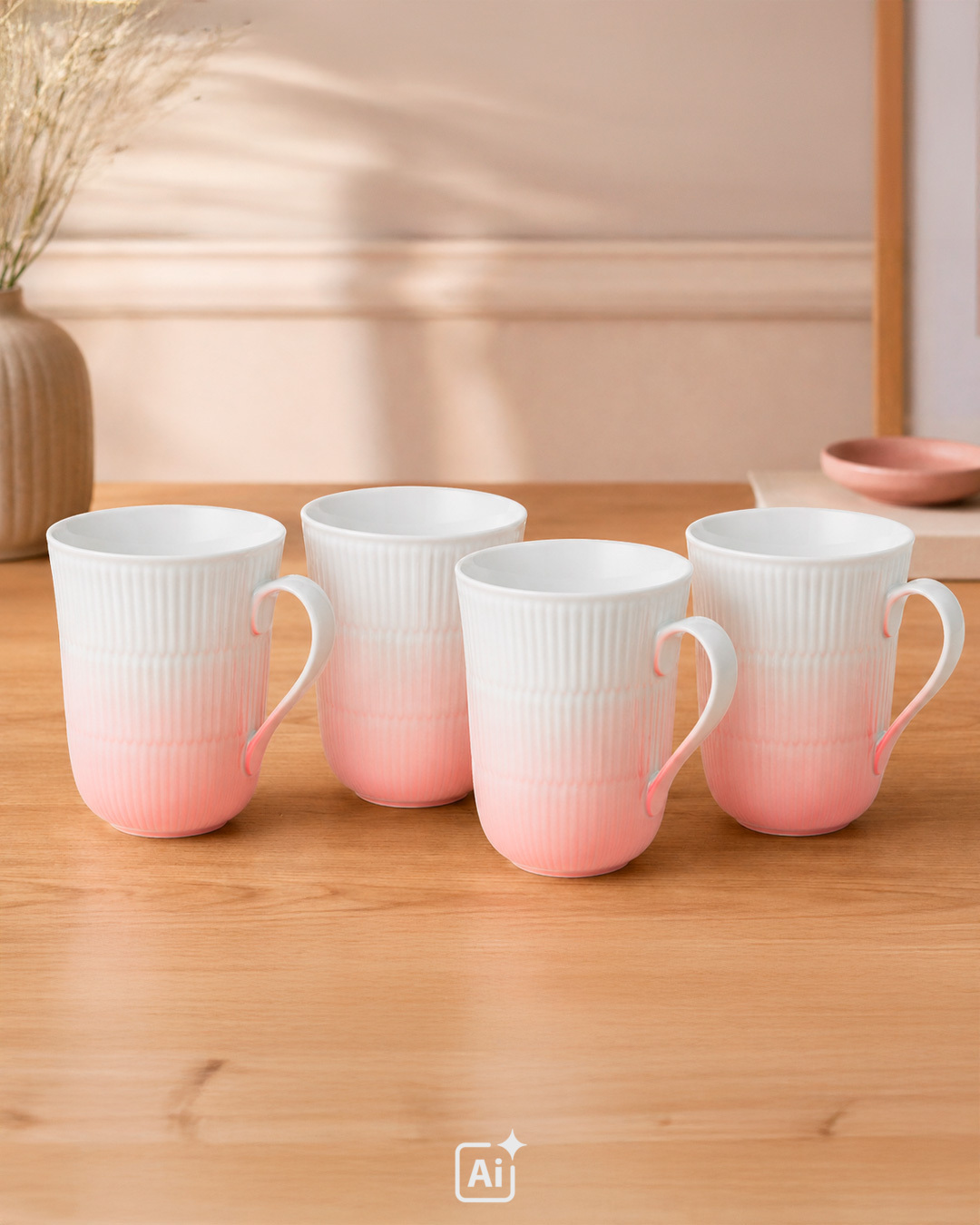 Smukke Iris krus med elegant farvegradient - 4 stk