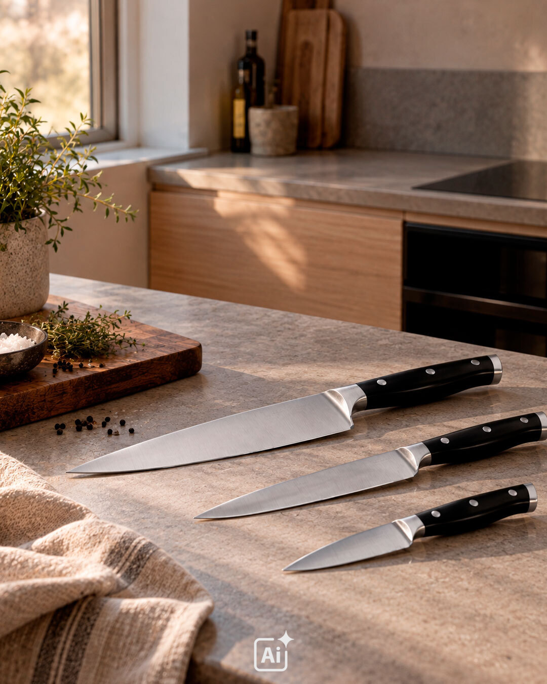 Professionellt knivset i nordisk design - 3 delar