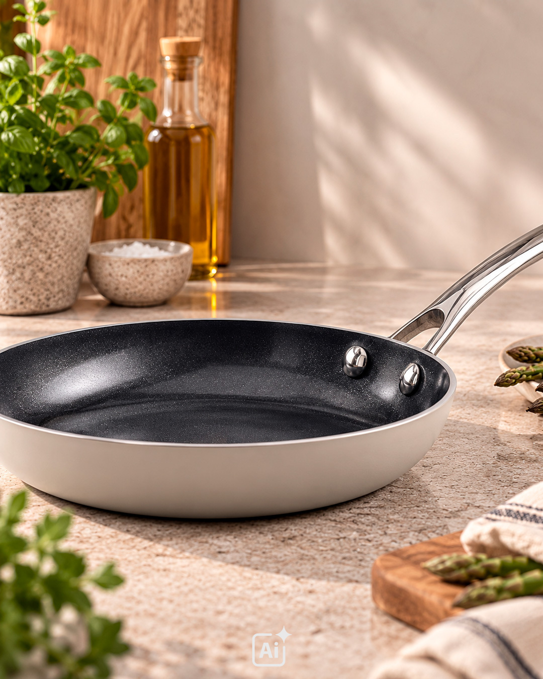 Stegepande i genanvendt aluminium – 28 cm