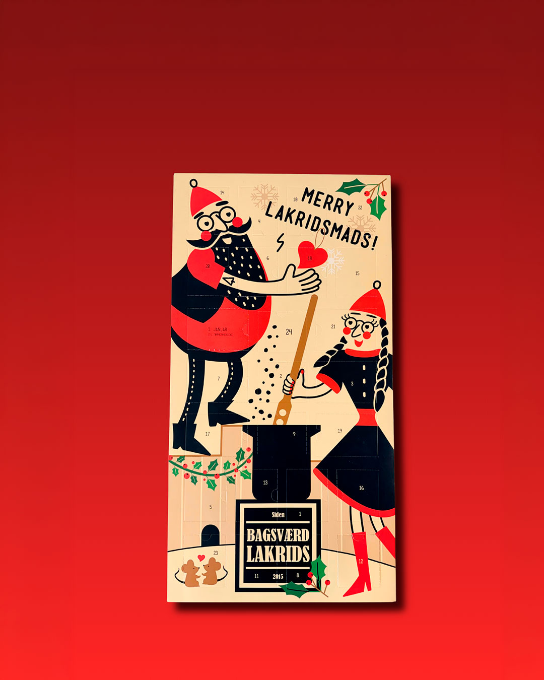Eksklusiv julekalender med håndlavet lakrids - 610 g