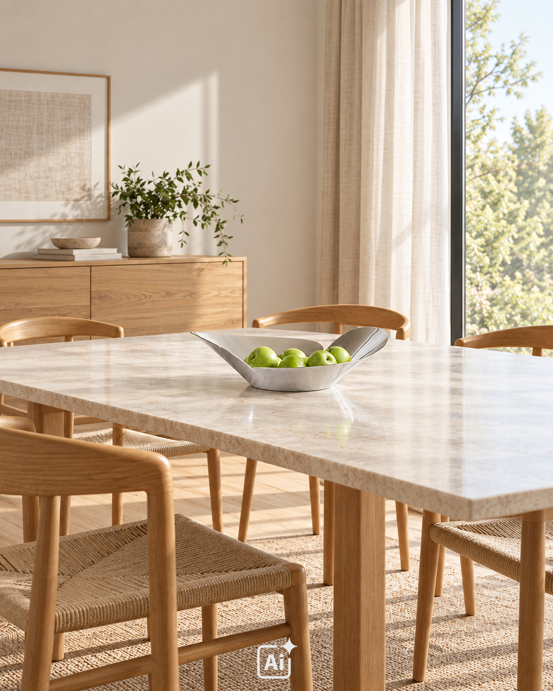 Elegant Bloom fad i rustfrit stål