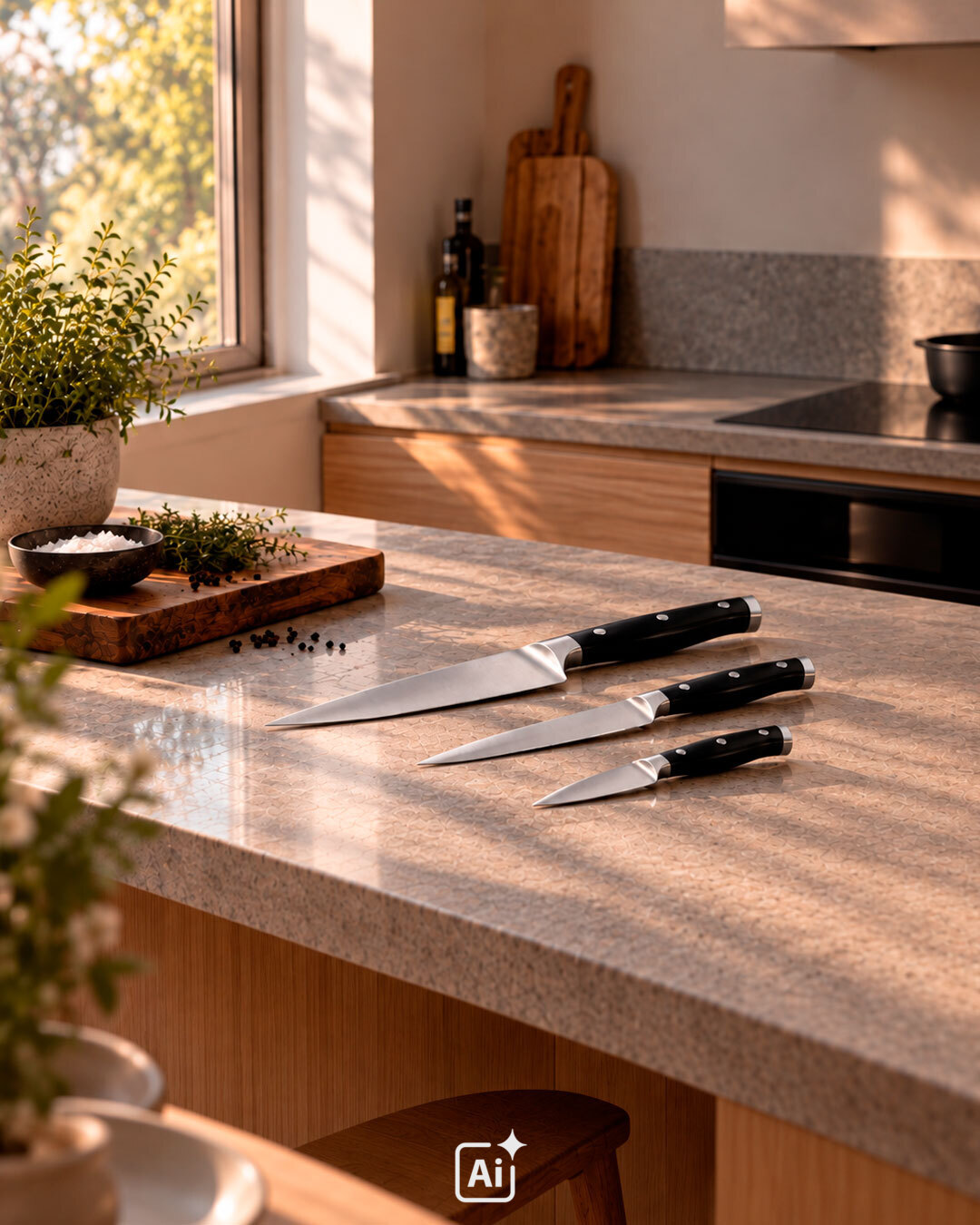 Professionellt knivset i nordisk design - 3 delar