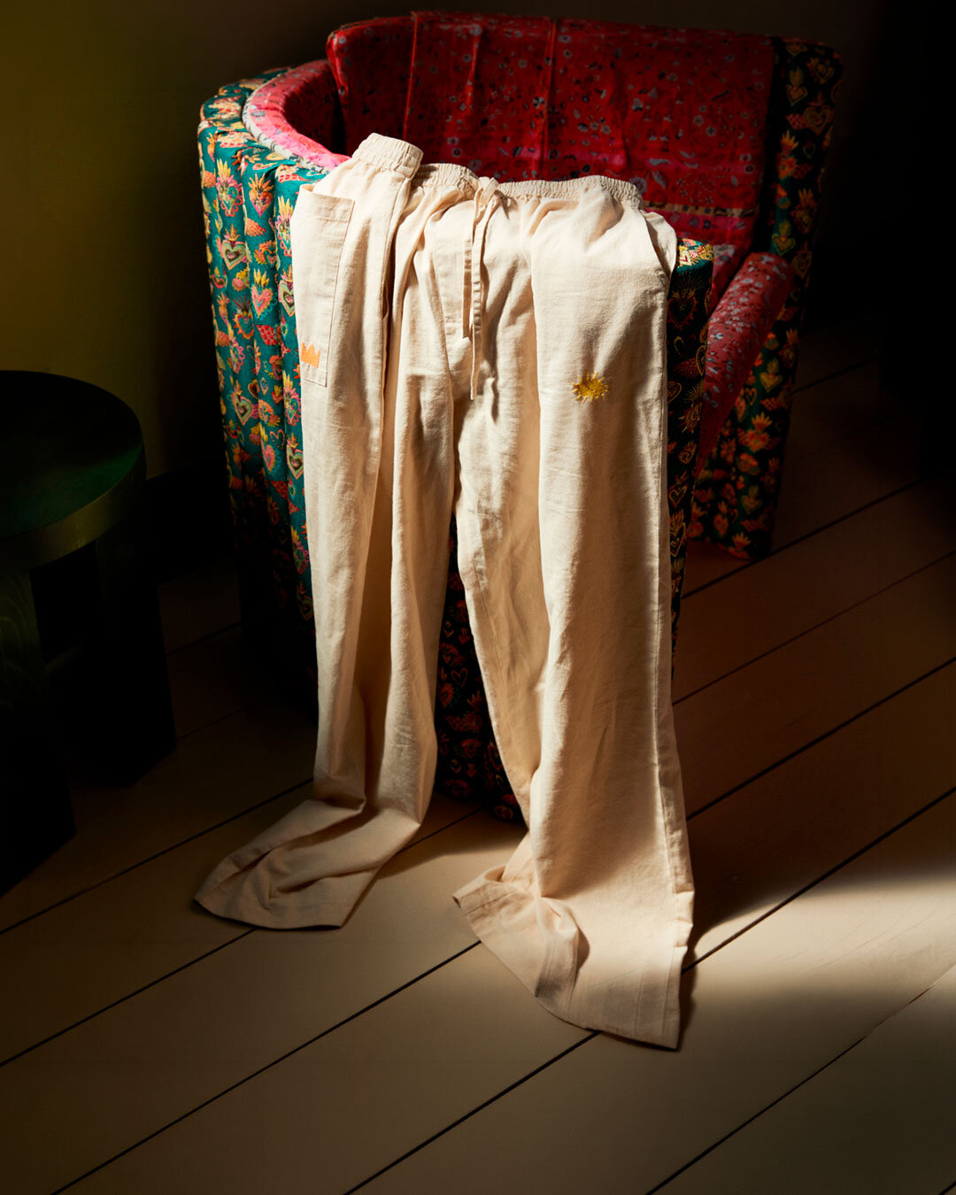 Avslappnade pyjamasbyxor