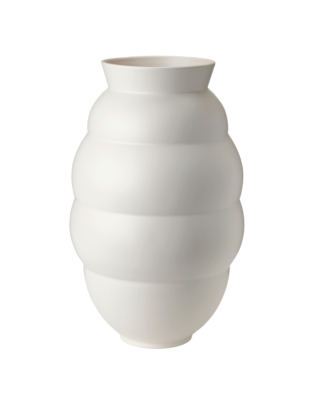Elegant vase med skulpturelt udtryk