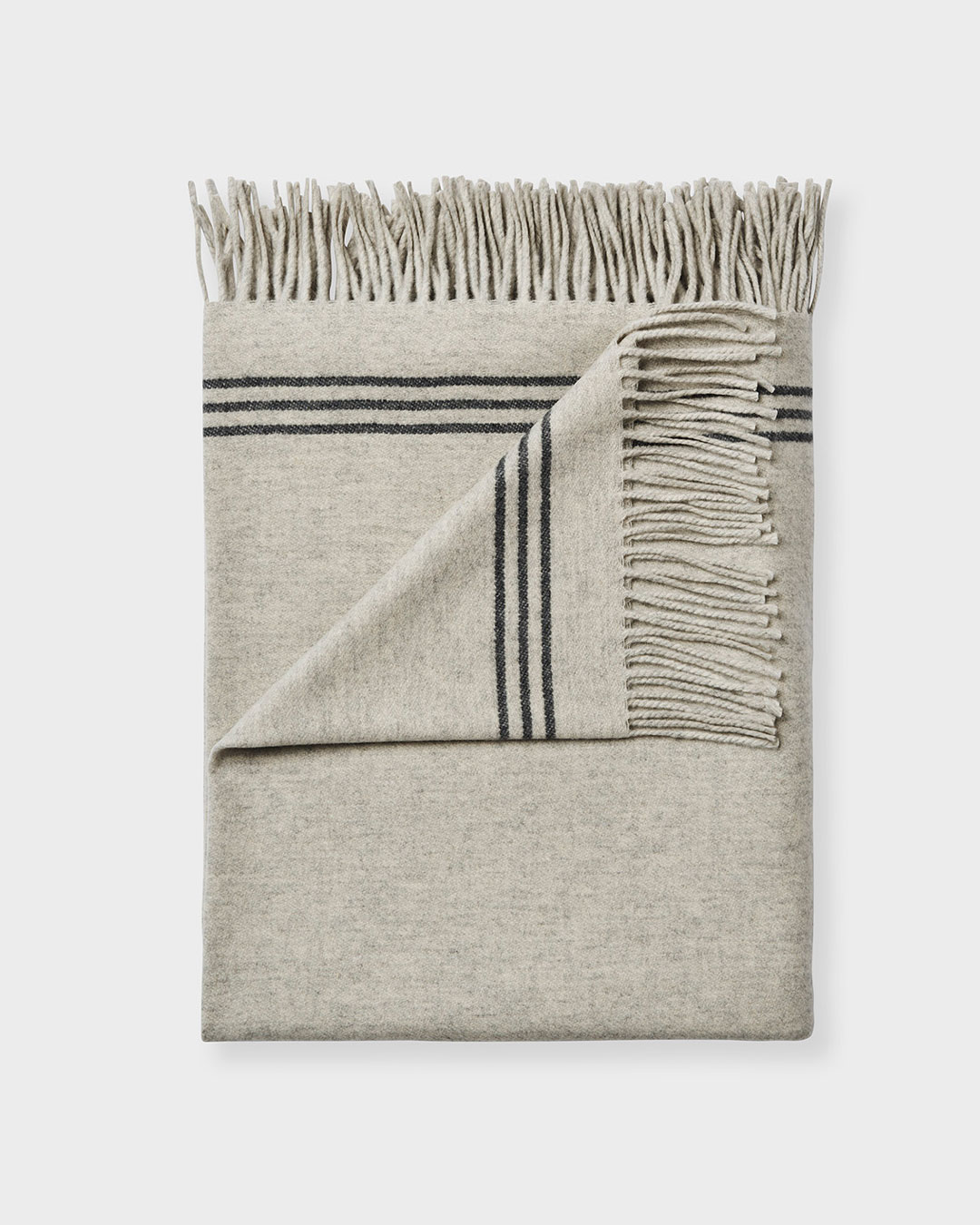 Plaid i 100 % genanvendt uld